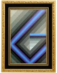 pintura acrílica estilo geométrico