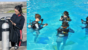 preparación para la práctica de buceo