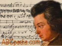 representación y partitura original de mozart
