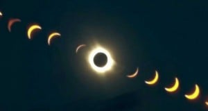 secuencia de un eclipse solar
