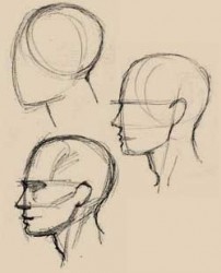 técnica de dibujo de un rostro humano